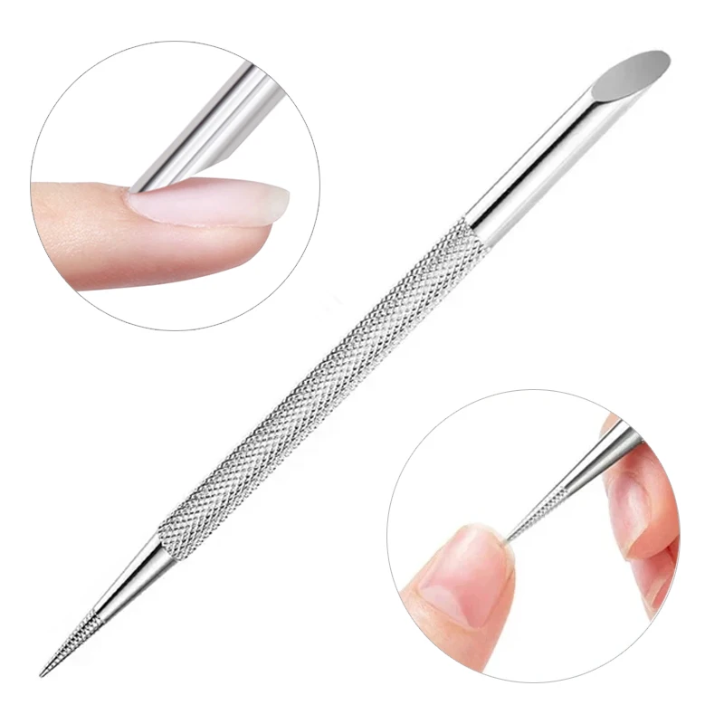 Double-ended Stainless Steel Cuticle Pusher Nail Art Manicure Tools