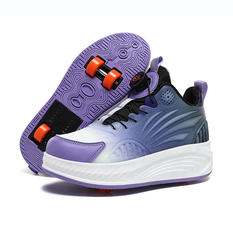 

Fashion New Boys Children's Flying Shoes Kids Four Wheels Sports Sneakers Girls' Roller Skates