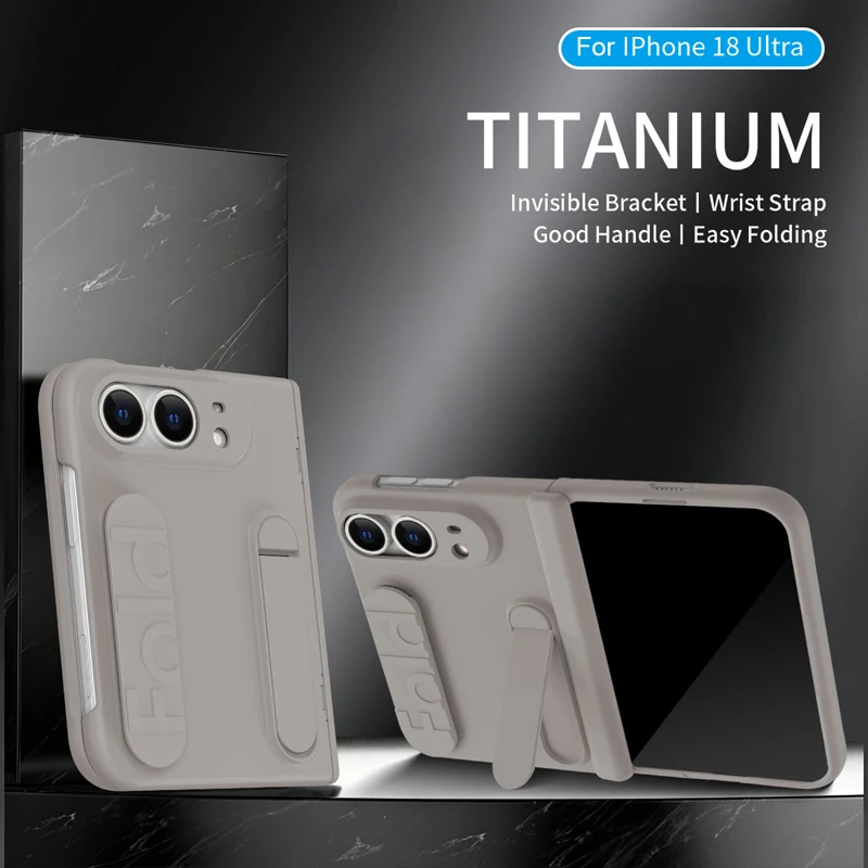 Luxury PC + Silicone Wristband Case with Invisible Bracket and Front HD Glass Protection