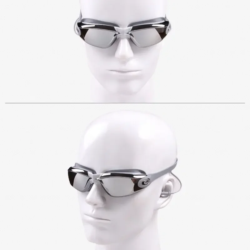 -1.5 To -7.0 Adult Myopia Silicone HD Clear Lens Anti Fog Swimming Goggles Swim Eyewear Custom Different Degree Left Right Eye 4