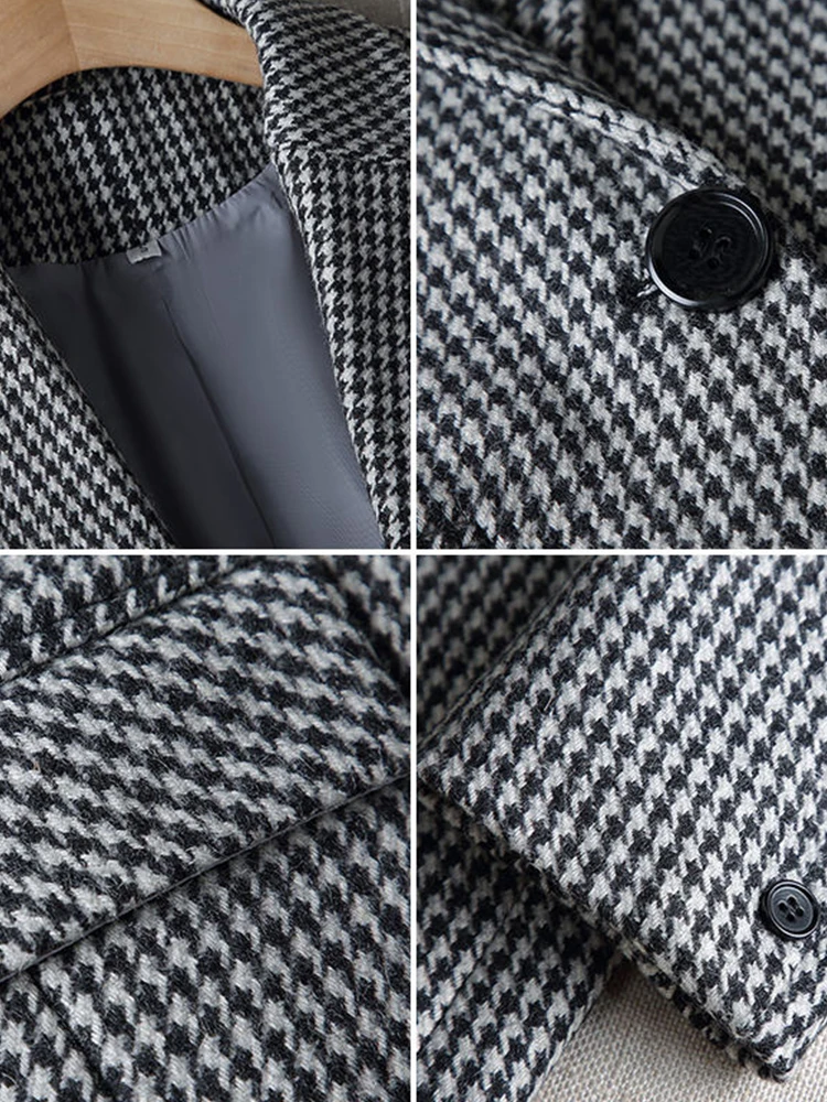 High-quality female Plaid Loose blazers Casual Women's Coats Fashion Outwear Jacket Office Lady