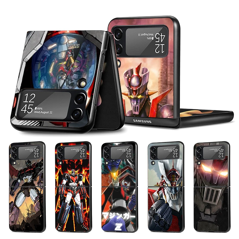 Manga Mazinger Z Anime Z Flip 4 Z Flip 4 Phnoe Case Per Samsung Z Flip 3 5 5G Black Hard Shell Galaxy Zflip3 Zflip4 Zflip5 Pain