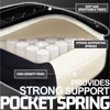 Gaming Chair, Computer Chair Fabric with Pocket Spring Cushion, Office Chair with Footrest and Massage Lumbar Support 4
