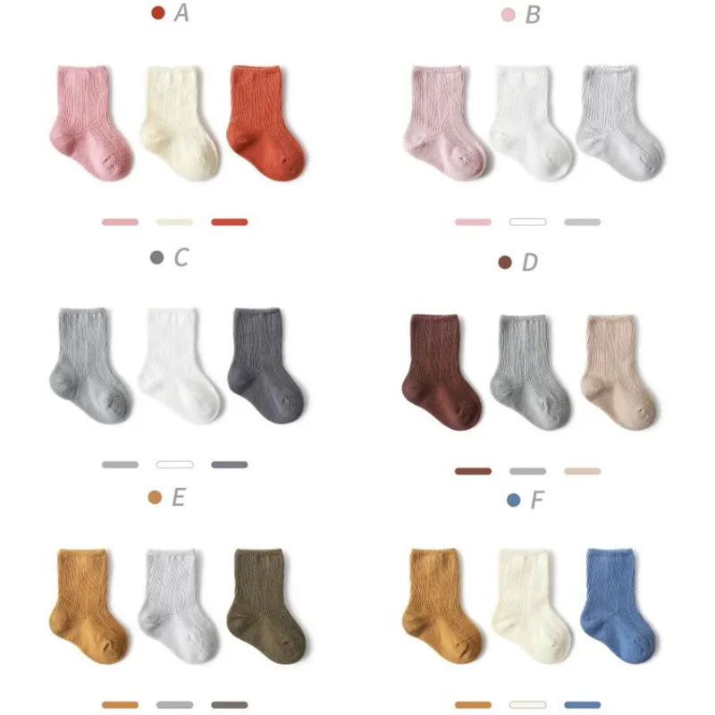 3 Pairs Children's Socks Cotton Infant Anti Slip Socks for Girls Boys,baby socks,cotton socks,cotton anti slip socks