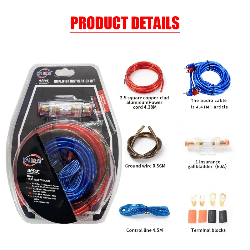 CALIBER Kit De Câblage Pour Amplificateur - 500 W - TV Son Photo