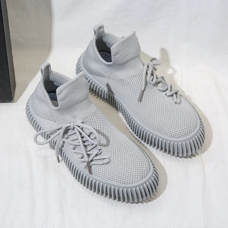 Women Casual Sneakers Pump Shoes for Women Knitted Shoes Round Toe