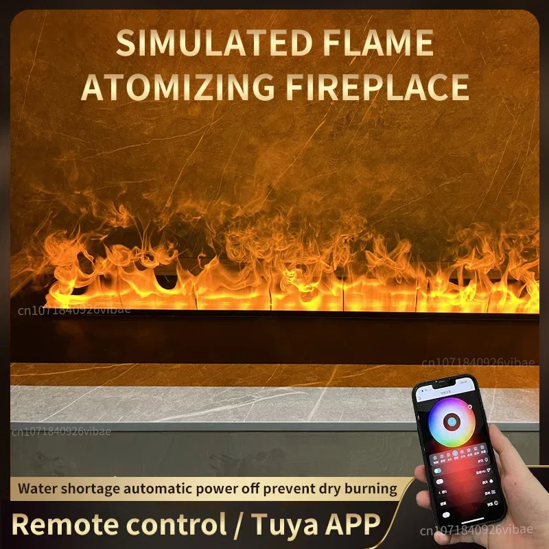 เตาผิงไอน้ํา 3D พร้อมเปลวไฟไอน้ําที่มีสีสัน ECO หมอกที่กําหนดเองเตาผิงไฟฟ้าแบบละอองอัจฉริยะตกแต่งบ้านในร่ม 1