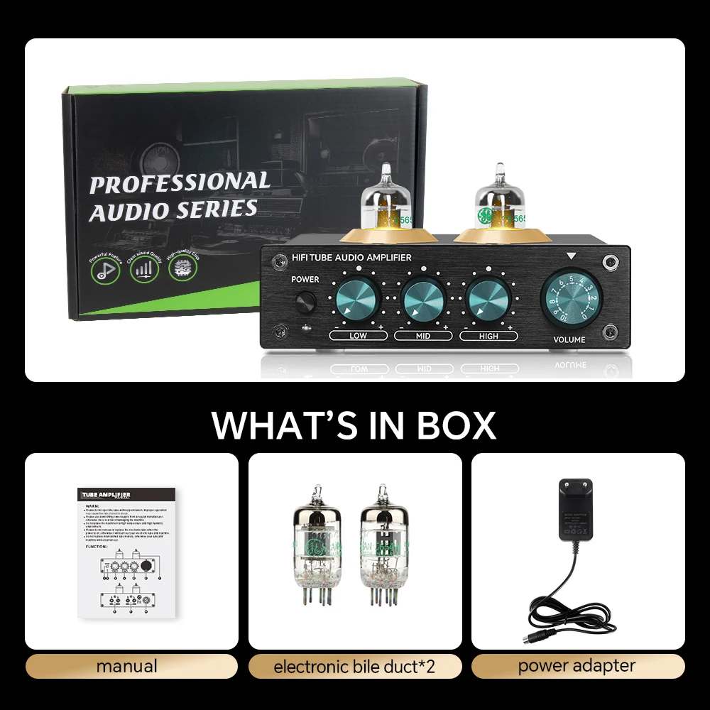 HiFi Audio Preamplifier Vacuum Tube Amplifier For Natural Sound Buffer Treble Bass Adjustment Preamp Amplifier