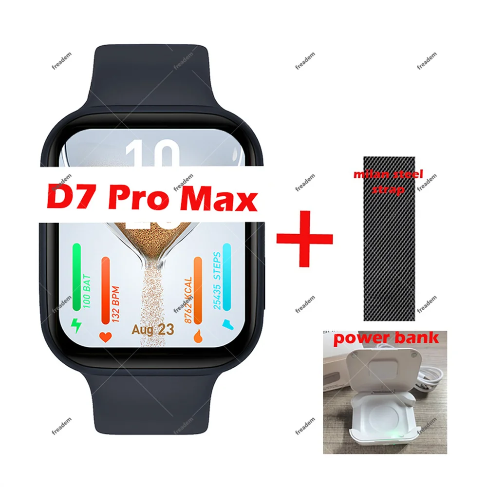 New IWO D7 Pro Max Smartwatch Series 7 GPS Bluetooth Call IP68 Waterproof Long Life Battery FitnessTracker 1.77inch Smart Watch 