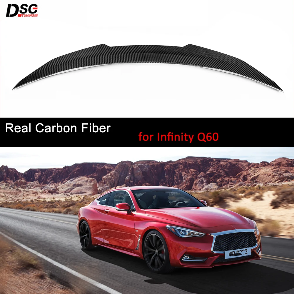 Dry Carbon Fiber Spoiler for Infinity Q60 Real Carbon Rear Trunk