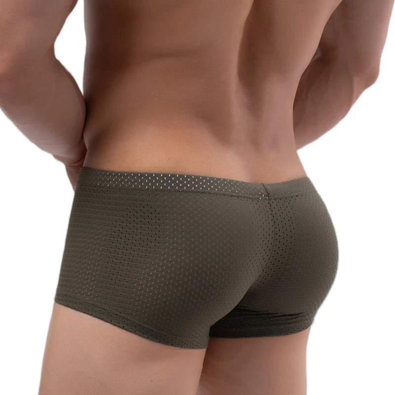 Men's Panties Male Underpants Man Sexy Mesh Shorts Boxers Underwear Breathable Ropa Interior Hombre Boxershorts Mens Soft Boxers