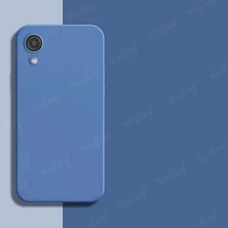 Silicone Soft Rubber Protector Case - Plain Design for A03S (Blue)