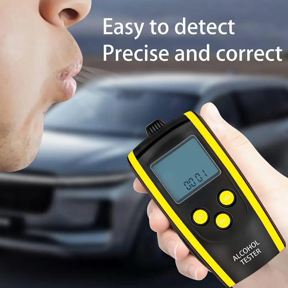 Professional Police Digital Breath Alcohol Tester Non-Contact Breathalyzer Analyzer Detector alcohol tester breath alcohol tester