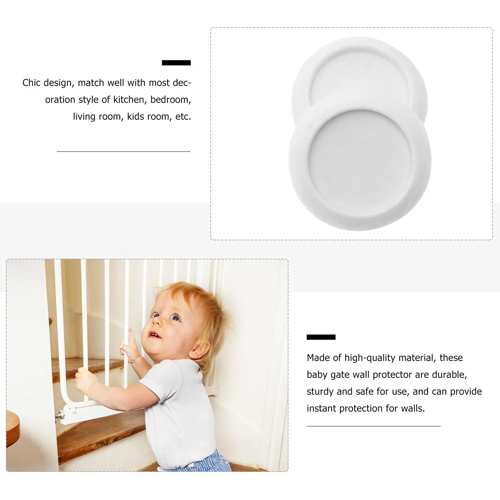 2pcs Gate Wall Protector Wall Cups Silicone Non Door Bumpers Easy Installation No Damage Halloween Gift