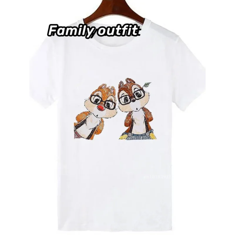 

T Shirt Disney Chip 'n' Dale Women New Products Summer Cute Leisure Trendy Tshirt Comfortable College Style Modern Short Sleeve