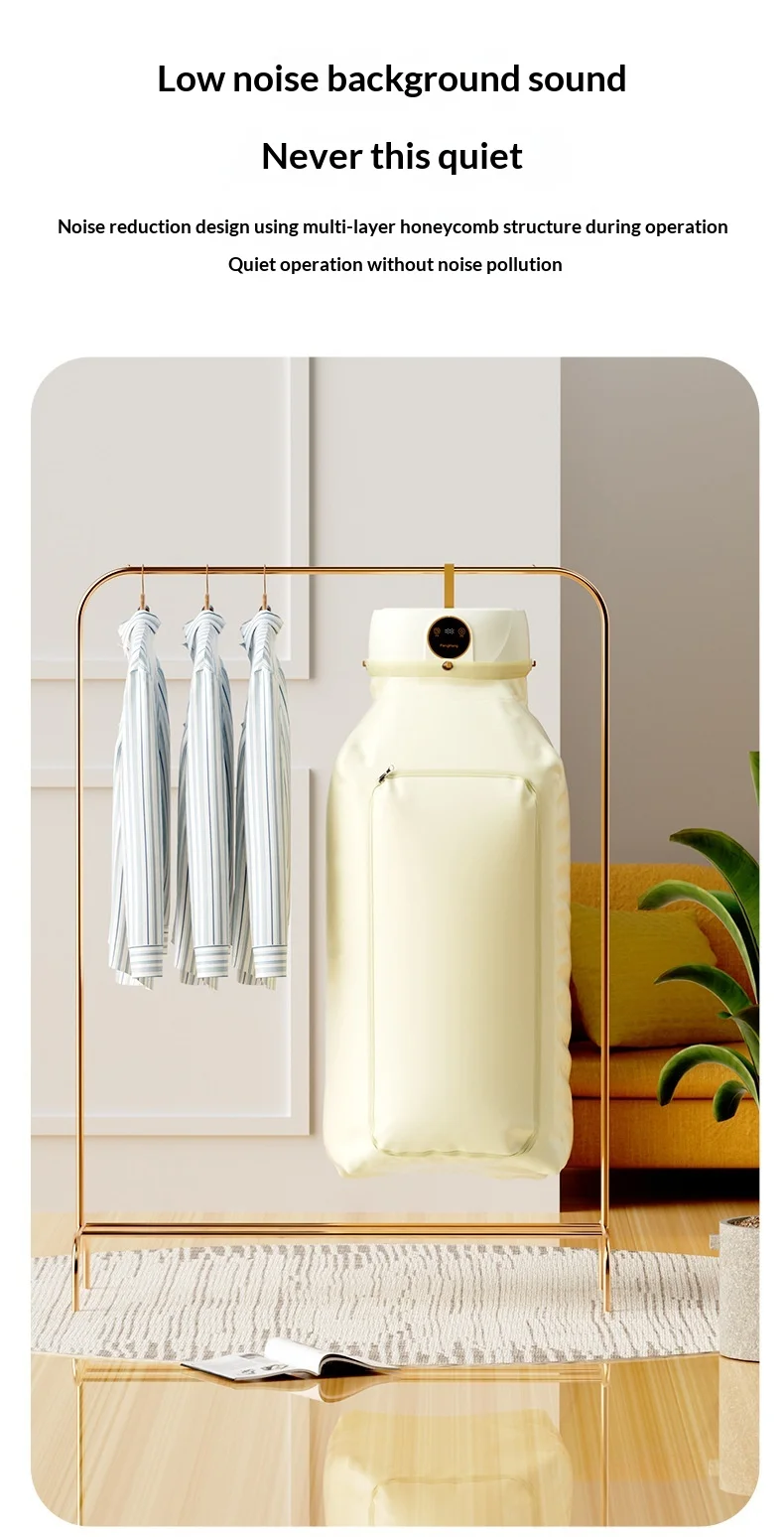 Electric Dryer Clothes Drying Rack Garment Dryer UV Sterilization with Dryer Bag Compact Travel Style Clothes Drying Rack Heater