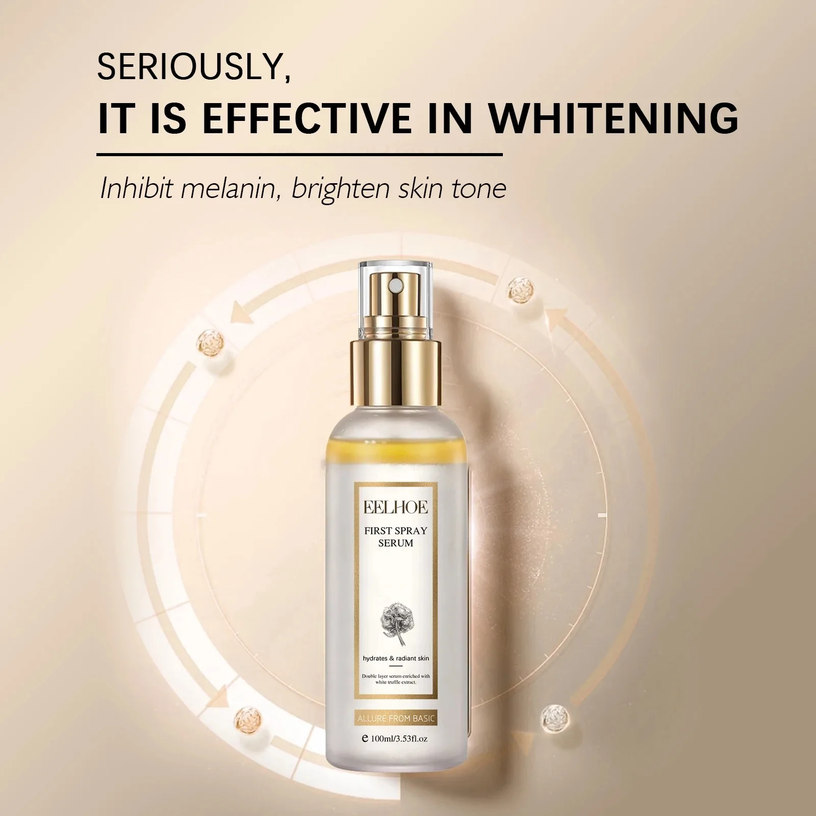Facial Serum White Truffle Moisturizing Spray Melanin Correcting Glow Serum Fade Dark Spot Shrink Pores Brightening Skin Care 5