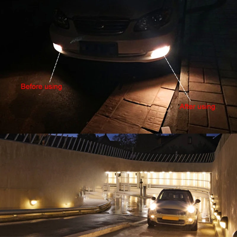 ADPOW H7 H8 H11 H15 100W 12V 6000K 안개 조명 할로겐 전구 자동차 황금 노란색 헤드 라이트 램프 자동차 운전 라이트 자동차 스타일링