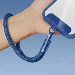 Enhanced Universal Phone Lanyard with 360° Rotation and Adjustable Strap (Blue)