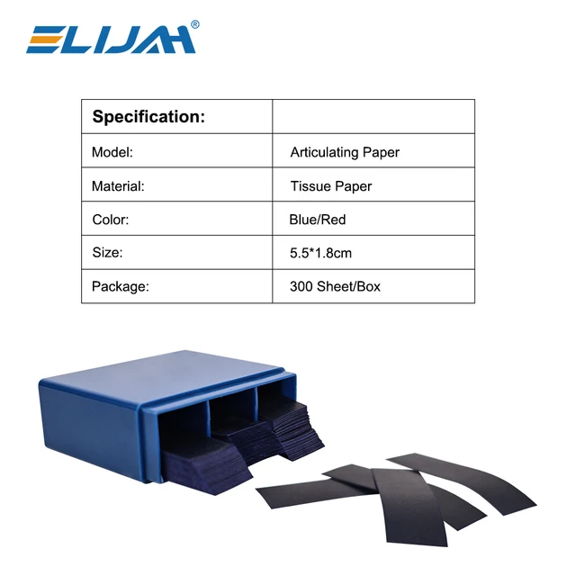 ELIJAH Dental Articulating Paper Dentista Blue Red Double-sided Bite Strips Oral Dentist Teeth Whitening Dental Materials Tools 2
