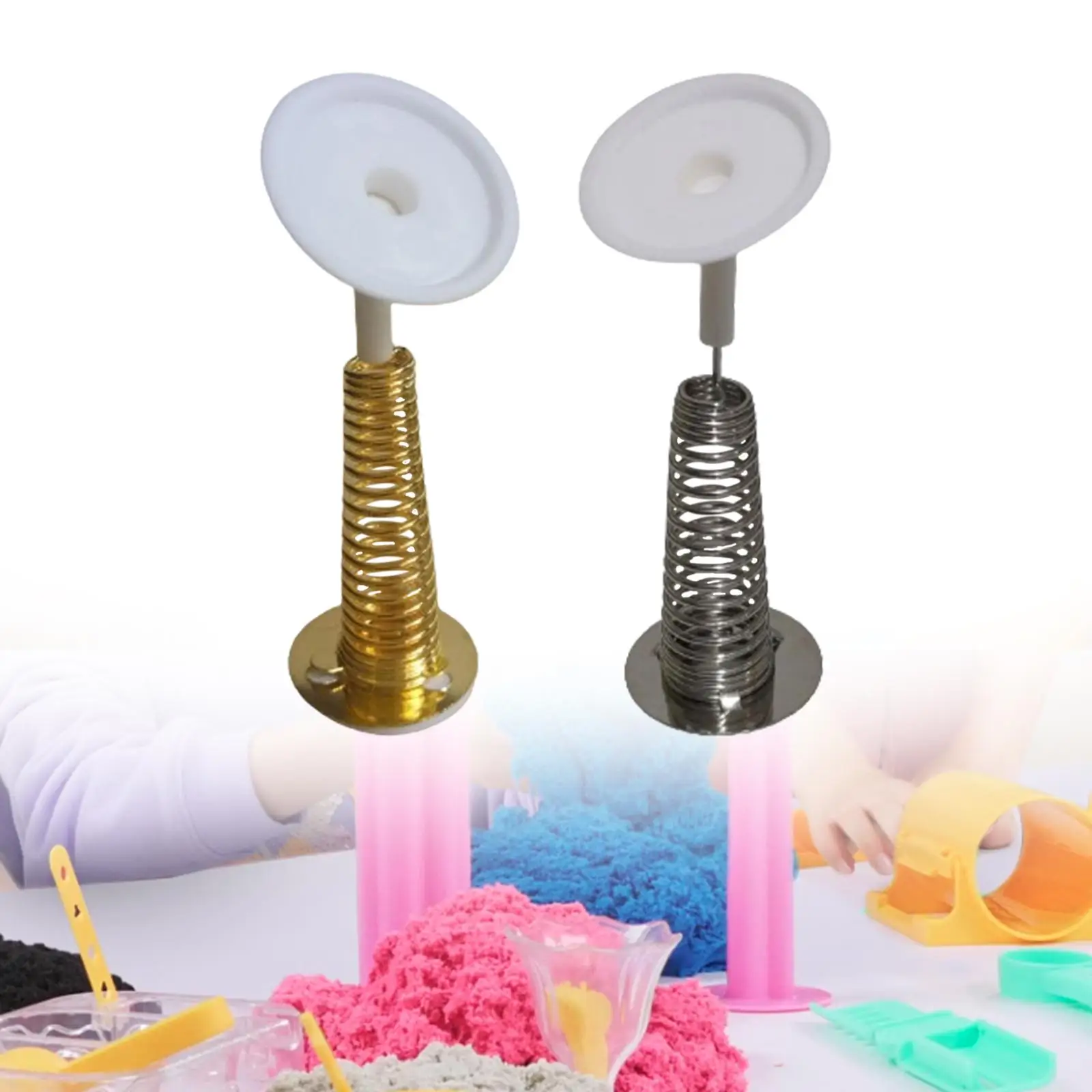 Children's DIY Ultralight Clay Shaking Head Accessory Educational Toy Fun Rotating Toy Crafting Dancing Head DIY Spring Base