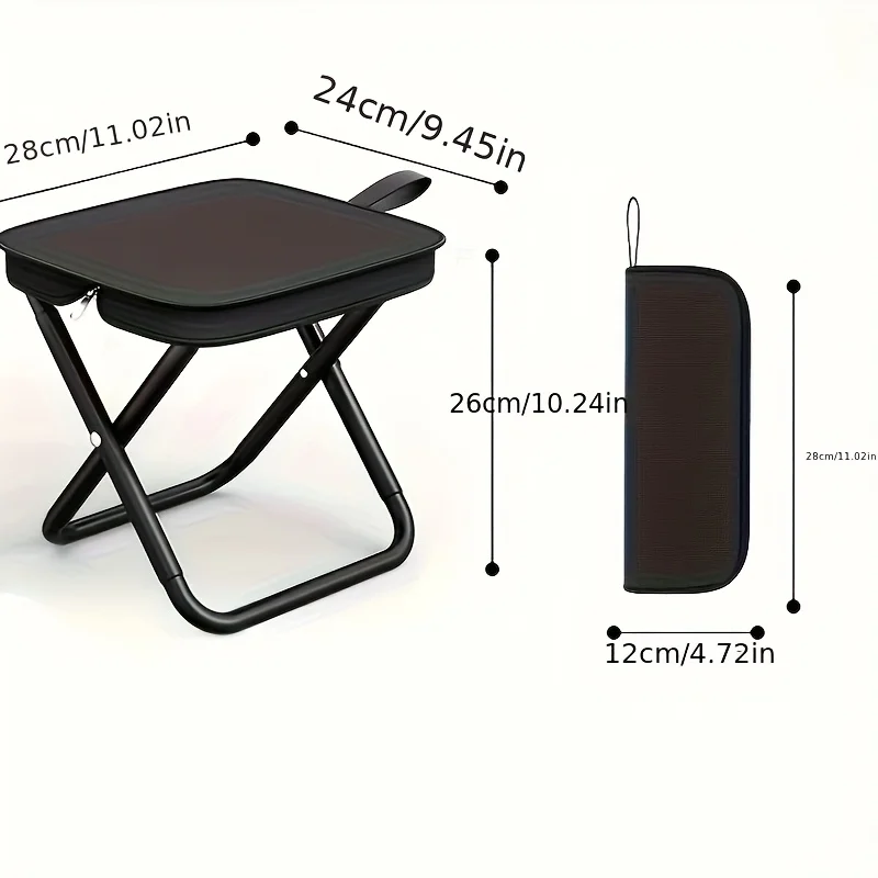 Foldable Backpack Stool Portable Folding Stool With Carry Bag Lightweight Mini Easy Carry Outdoor Chair For Travel For Travel