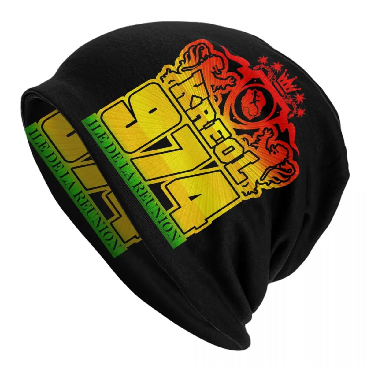 974 île De La Réunion Logo Skullies Bonnets Casquettes Unisexe Hiver