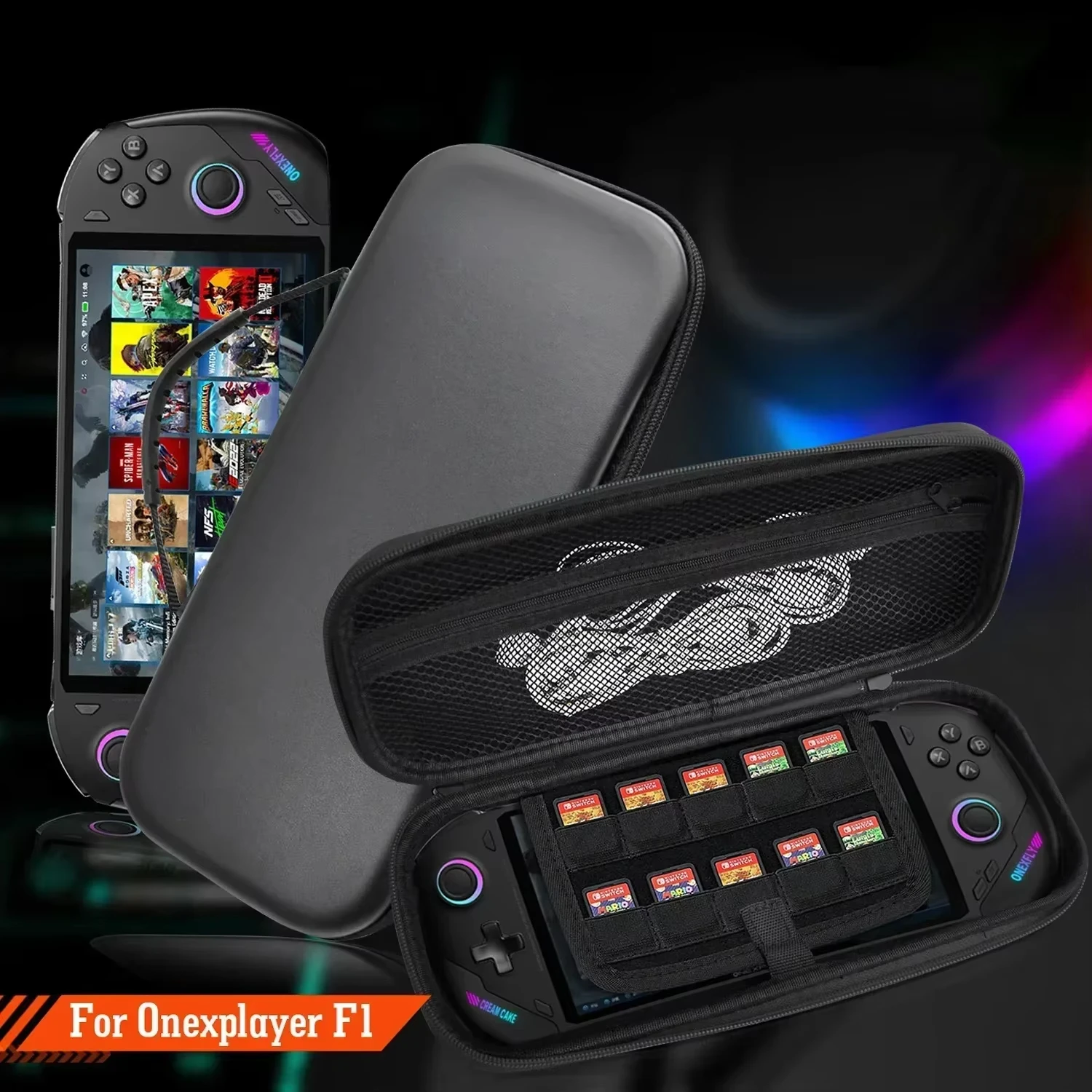CoverJoy EVA 케이스 OneXPlayer F1 Pro용 긁힘 방지 보호 커버 충격 방지 휴대용 가방