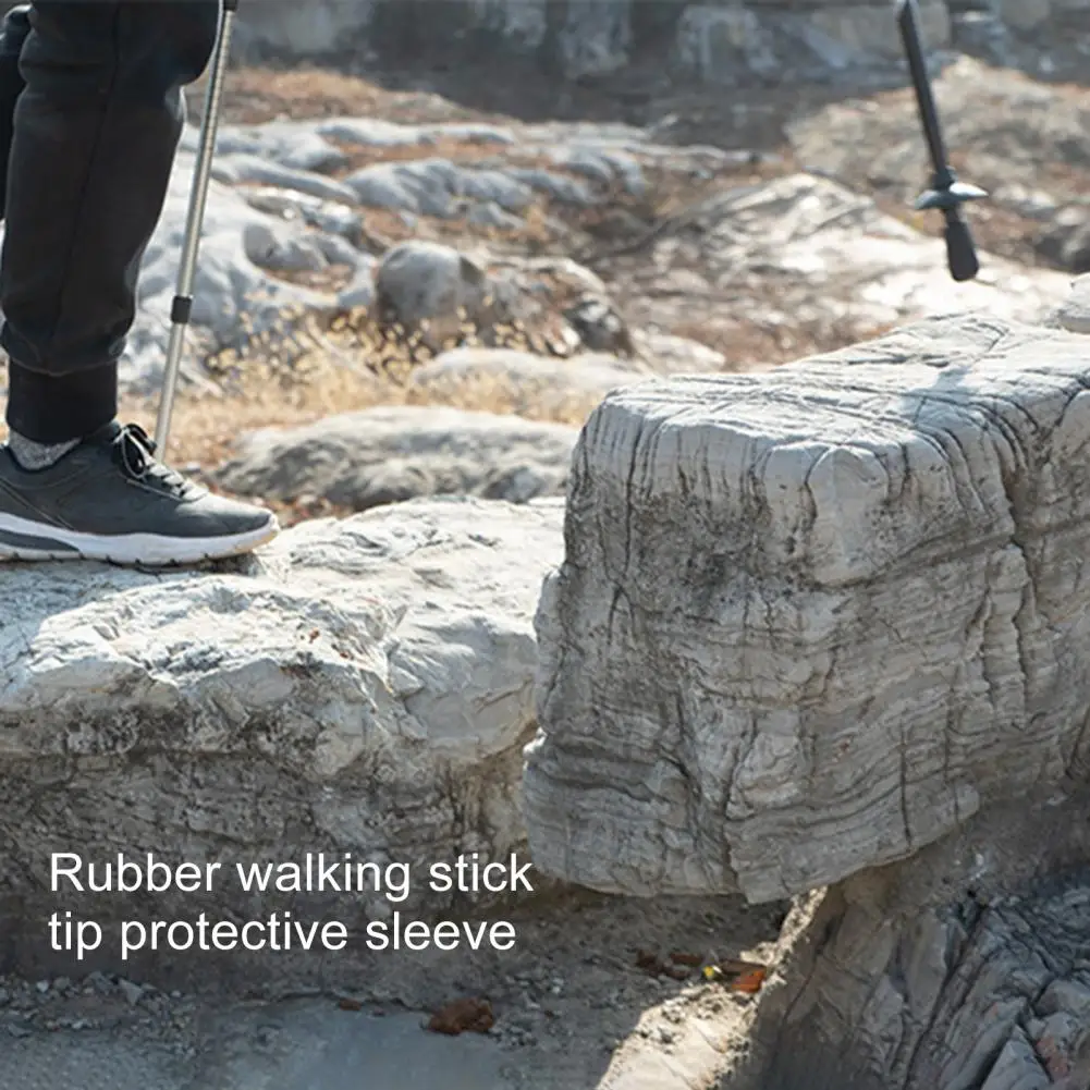 

Trekking Pole Cover 8Pcs Lightweight Thickened Rubber Trekking Pole Protectors Tip Cover Outdoor Mountaineering
