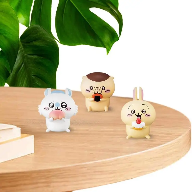 

Милые миниатюрные фигурки мини Банни обезьянки, 3 шт., искусственное украшение, Маленькие Коллекционные Фигурки для домашнего декора, искусственные сувениры