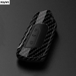 Sleek Carbon Fiber Car Key Case Cover Shell (D style Carbon)