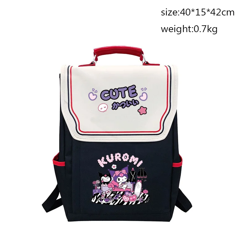 

Kawaii Sanrio Kuromi Студенческая сумка простая и легкая вместительная Портативная сумка для хранения дорожный рюкзак детский подарок