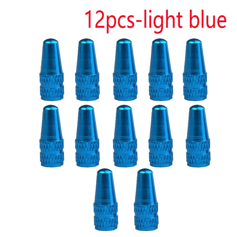 Set of CNC Aluminum Ultralight Bike Valve Stem Dust Covers (6/12 Pieces)