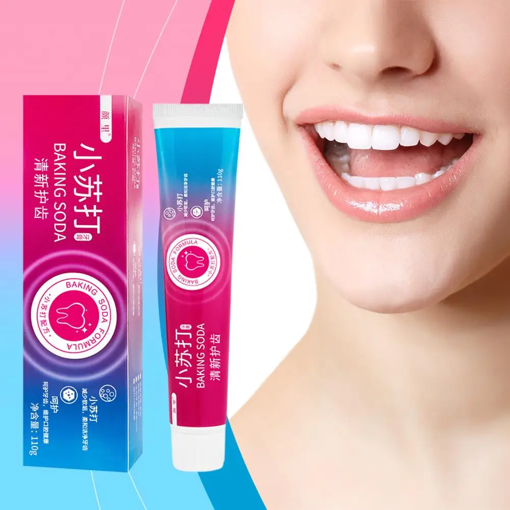 110g Baking Soda Toothpaste Teeth Whitening Toothpaste Cleaning Oral Care Taste Removal C2o2