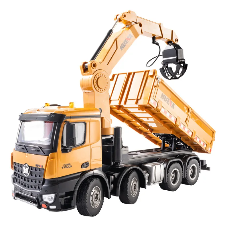 2025 HUINA 538 RC Car 26CH Tractor Remote Control Alloy Wooden Grab Bucket dump truck RC Engineering Car Toy Boy Gift 5