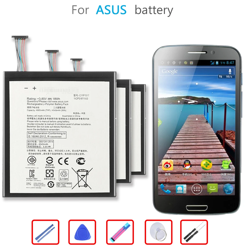 

New High Quality 4680mAh Battery c11p1517 For ASUS Zenpad 10 Z300M Z300CNL Z301MFL P028 P00L Z301M Z301MF P00C Phone Batteries