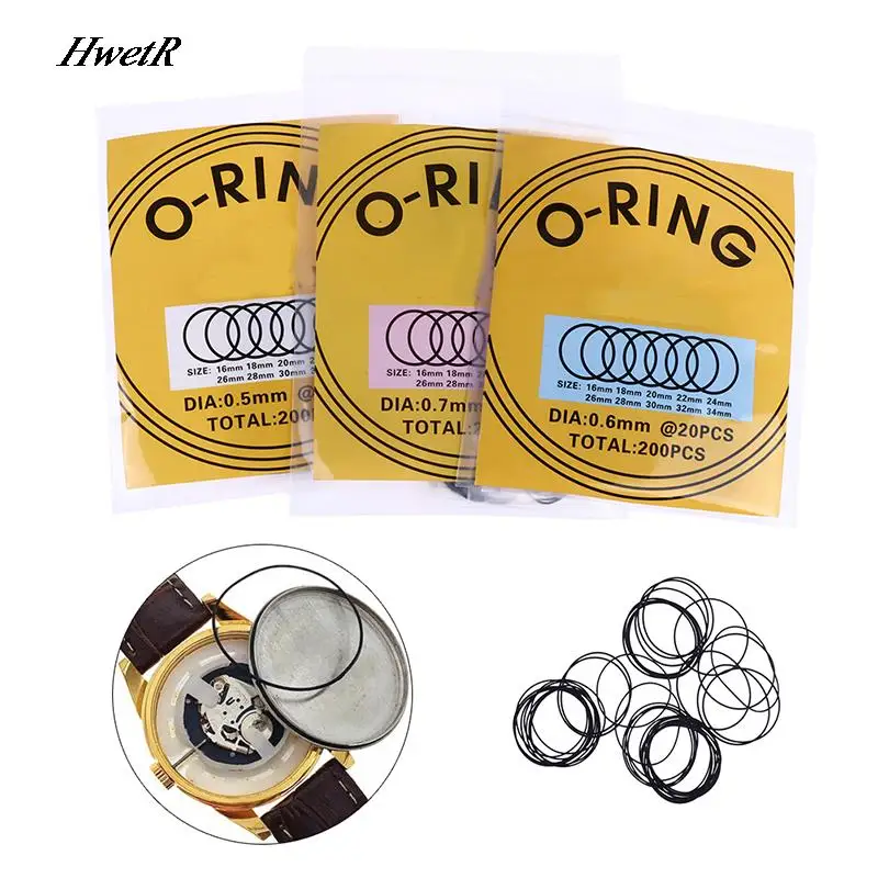 1 Bag Watch ORing Waterproof Rubber Watch Back Cover Gaskets Watch Repair Tool For Watchmaker