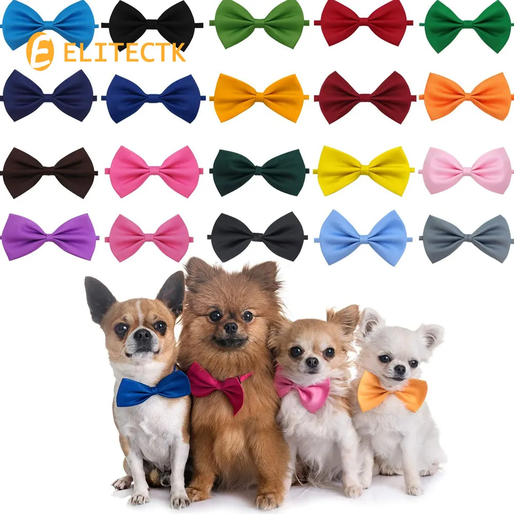 50 / 100 Pz Regolabile Cane Gatto Papillon Cravatta Al Collo Pet Cane Papillon Cucciolo Fiocchi Collare Per Gattino Collare Accessori Per Animali Dome