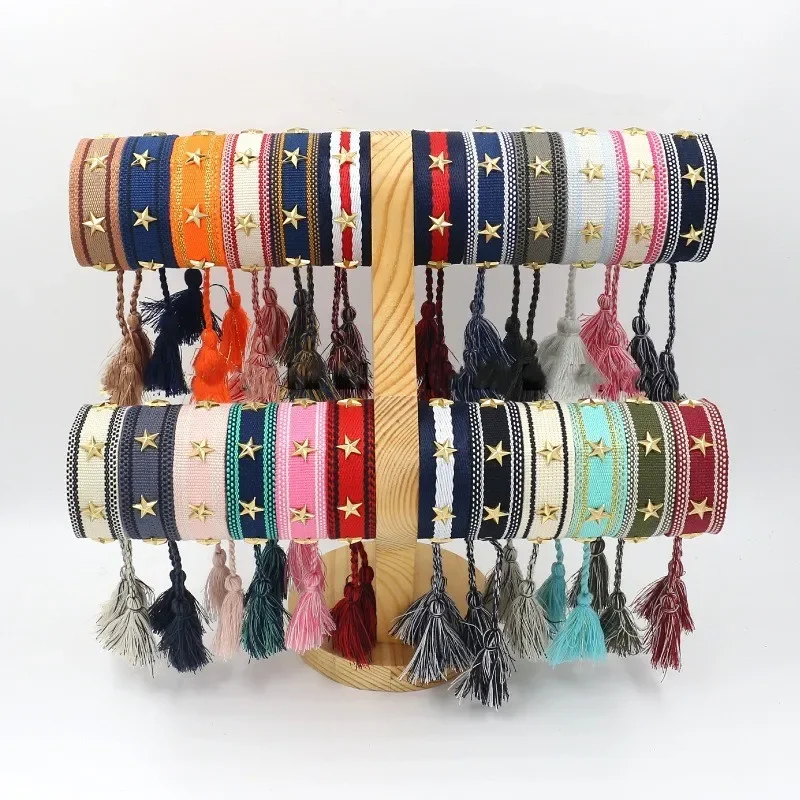 Bohemia Personality Handmade Woven Tassel Bracelet For Women Alloy