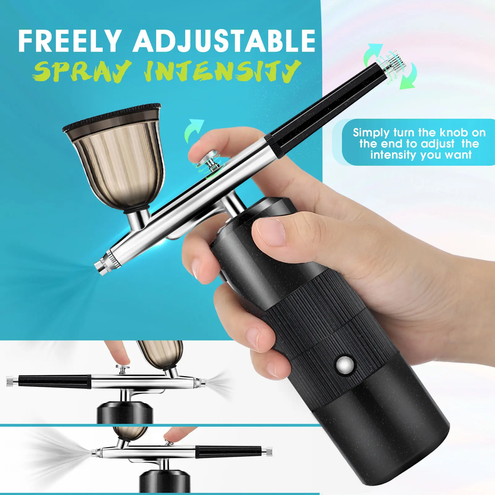 Airbrush Nail With Compressor Portable Airbrush For Nails Cake Tattoo  Makeup Paint Air Spray Gun Oxygen Injector Air Brush Kit