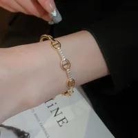 NISHIZAWA Zircon Oval Bracelet Fashion Design Bracelet Hand Jewelry Super Flash Jewelry 2