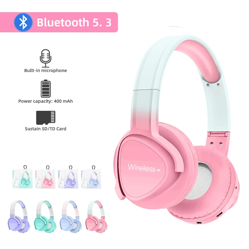 

Bluetooth-гарнитура беспроводная с микрофоном, складная стерео-гарнитура с поддержкой TF-карт