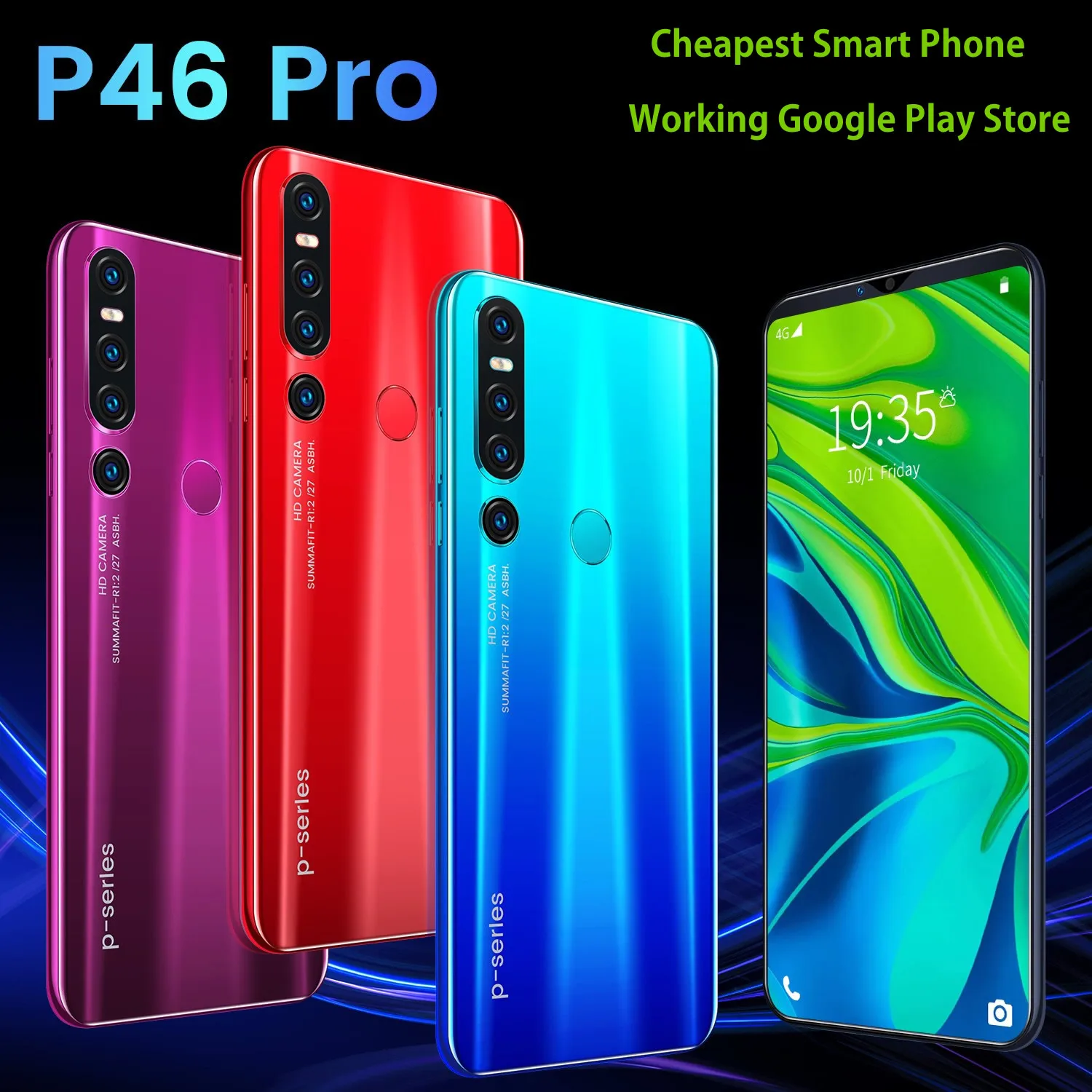 Самый дешевый смартфон P46 Pro 6 1 дюймов HD экран + 8 Гб памяти разблокированный две