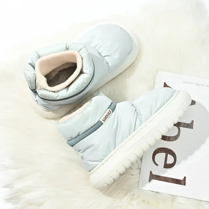 Flat Heels Women's Shoes Winter Furry Female Ankle Boots Warm Cute Plush Platform Woman Snow Boot Waterproof Footwear