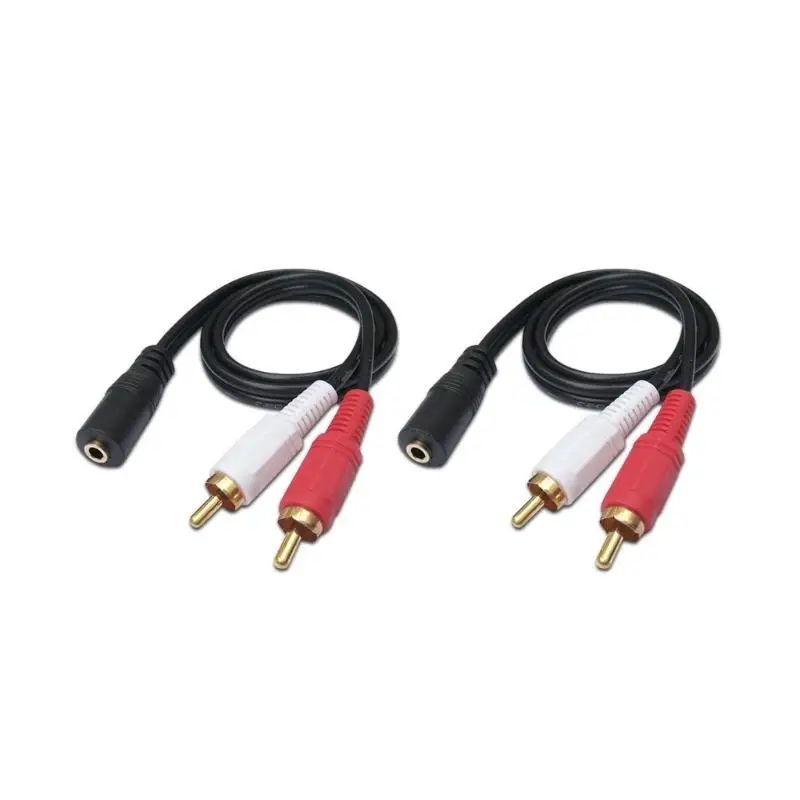 R53C 3,5-mm-Buchse auf 2RCA-Stecker Kopfhöreradapter Y-Splitter Stereo-Soundkabel – Detail 1