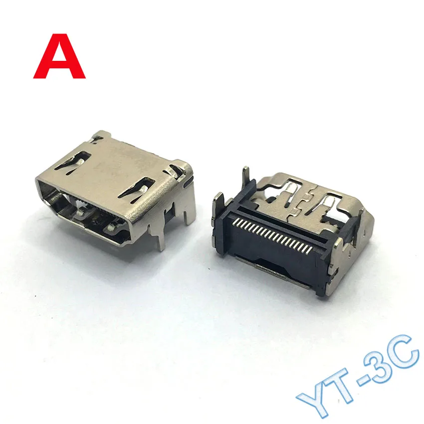 Nova Hdmi 20p Macho Plug Conector Hdmi Fêmea Tomada Jack Reparação Hdmi Substituição Placa Pcb Faça Você Mesmo Parte Conector Peças - Imagem 2