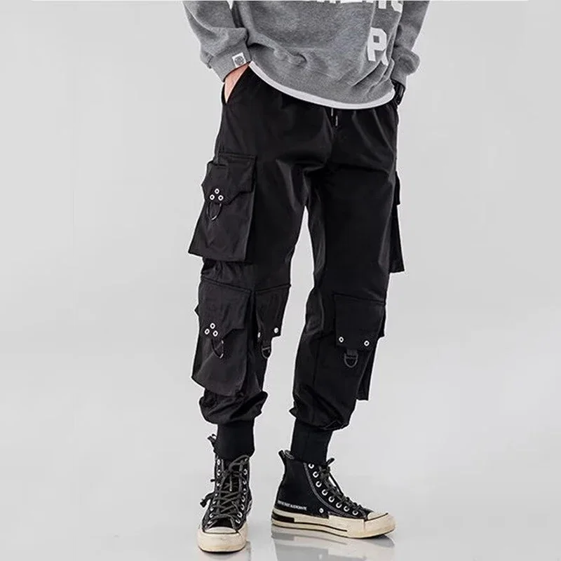 Trendy Streetwear Quick Dry Ice Silk Pants Men Classic Cargo Pants Man Summer Thin New Style Straight Leg Versatile Casual Pants