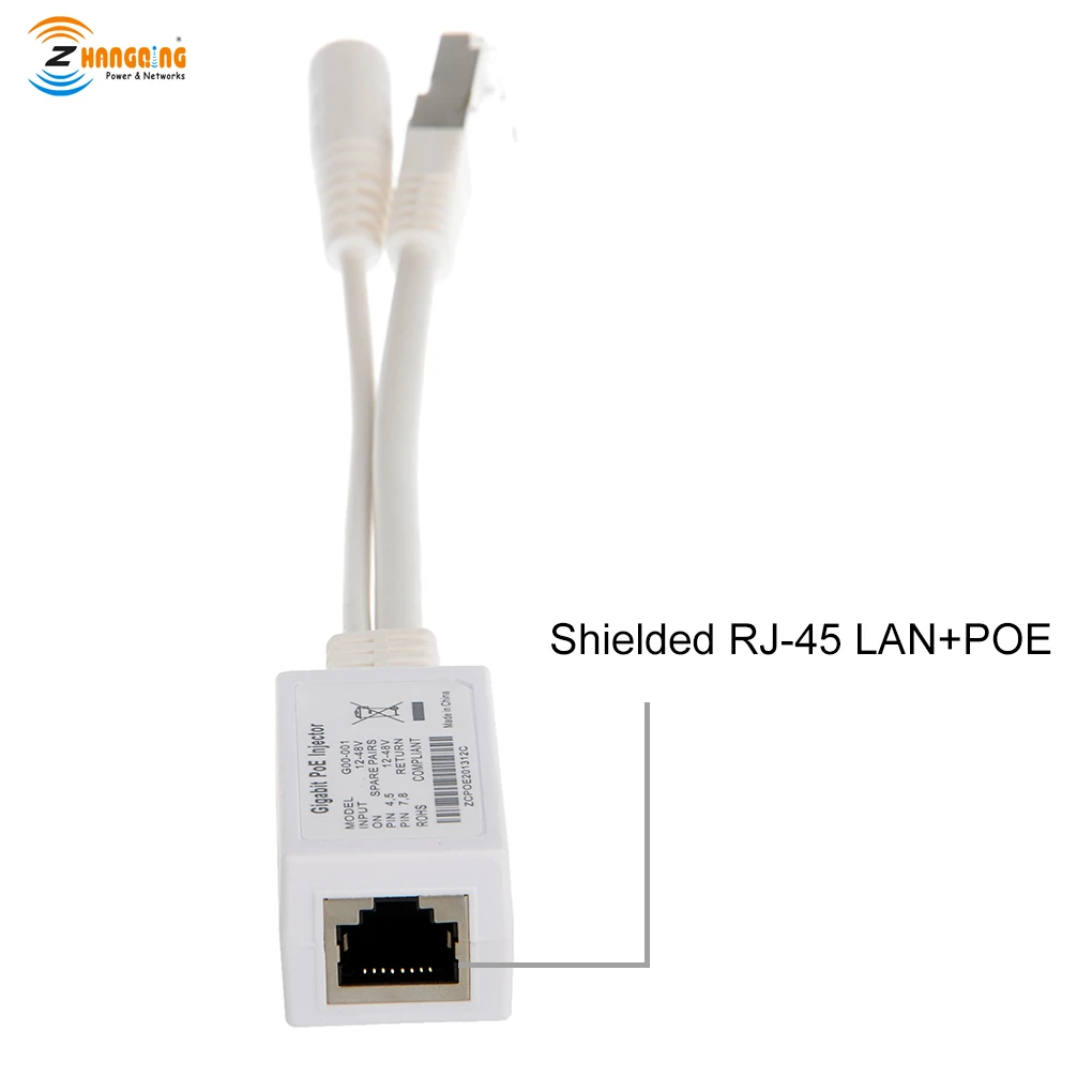 Single Port Gigabit PoE Injector Cable Passive Mode B PoE 12-56V Input PoE  Connector For Mikrotik UBNT Devices - AliExpress