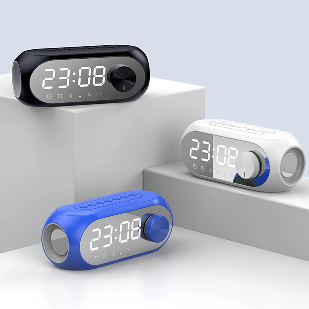 

New Wireless Bluetooth Speaker HD LED Display Multifunction Stereo Bass Speakers Alarm Clock FM Radio TF Card Aux Music Playback