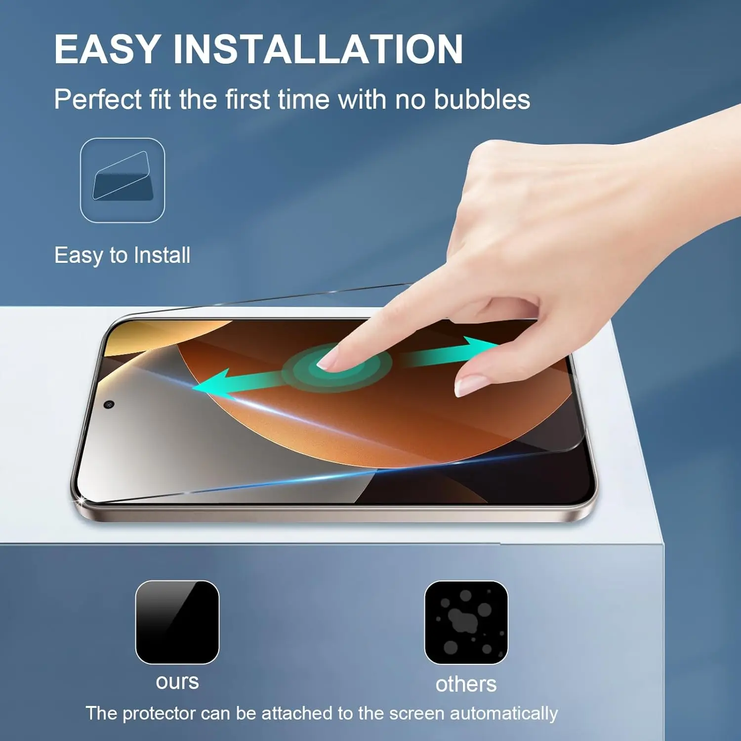 Premium Tempered Glass Screen Protector for Large Smartphones (6.83)